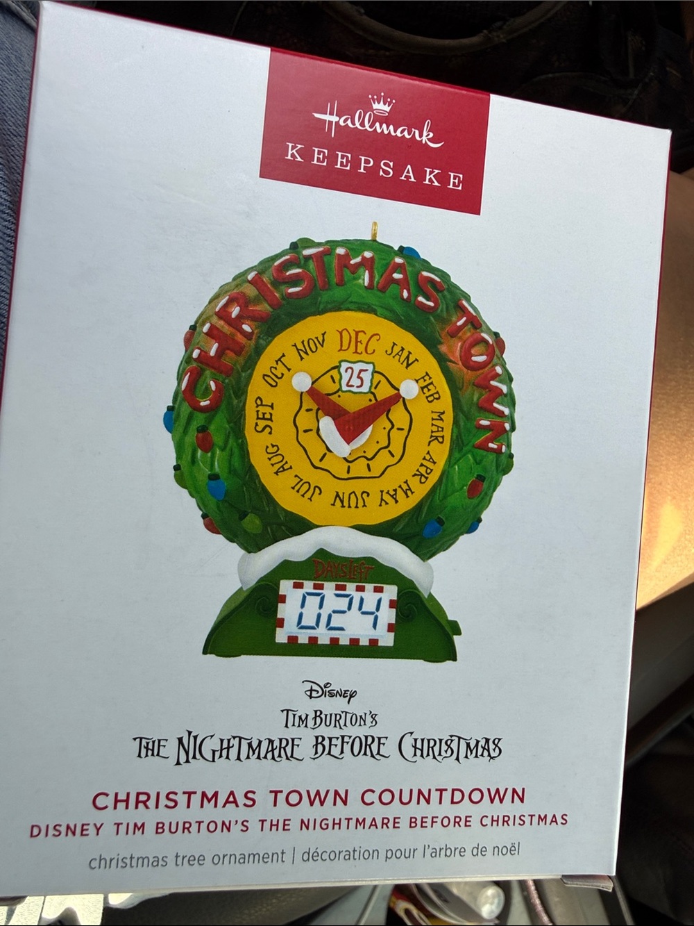 Hallmark Green and Red Christmas Town Countdown Ornament